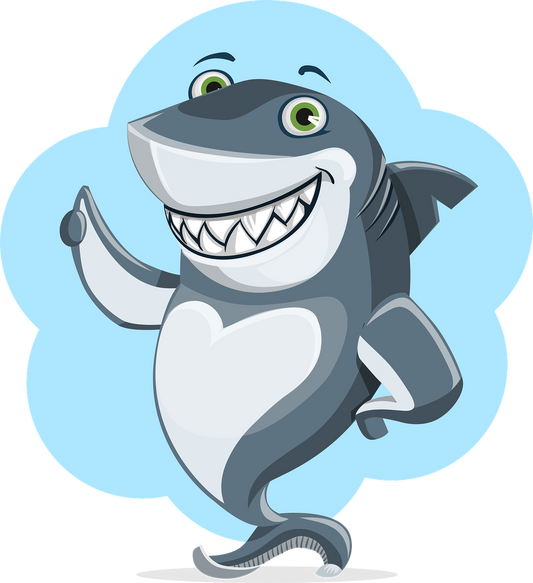A Smiling Shark Cartoon